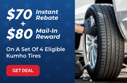 Save $150 on Kumho Tires